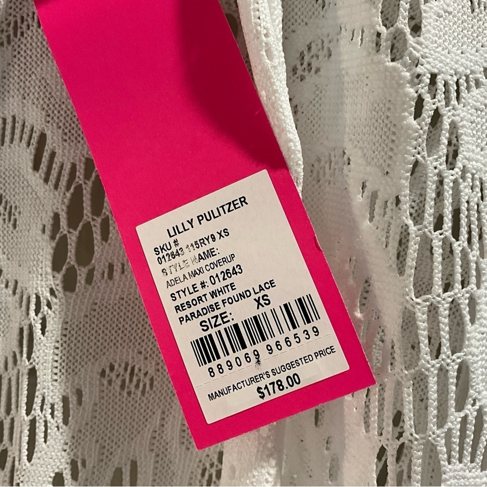 Lilly Pulitzer Adela Maxi Coverup - Resort White Paradise Found Lace - XS - Picture 6 of 6